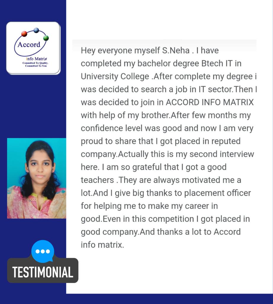 JAVA Student Testimonial